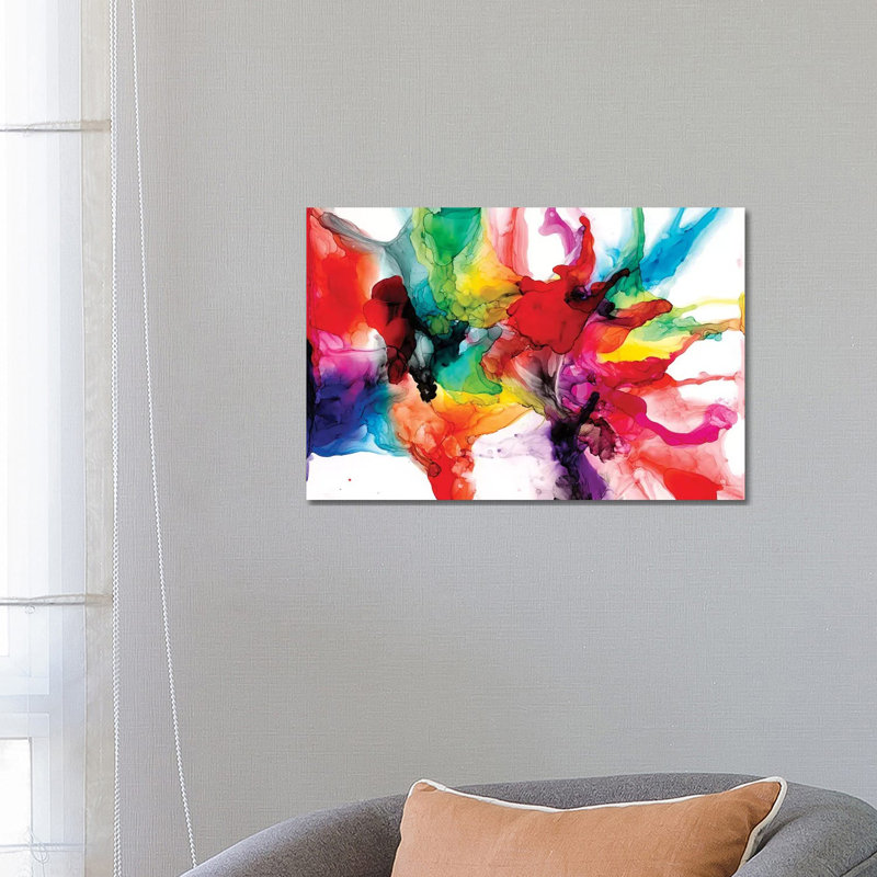 « Jeweltone Prism II » par Jennifer Goldberger-impression, Toile tendue, H 18 po x l 26 po x P 1,5 po