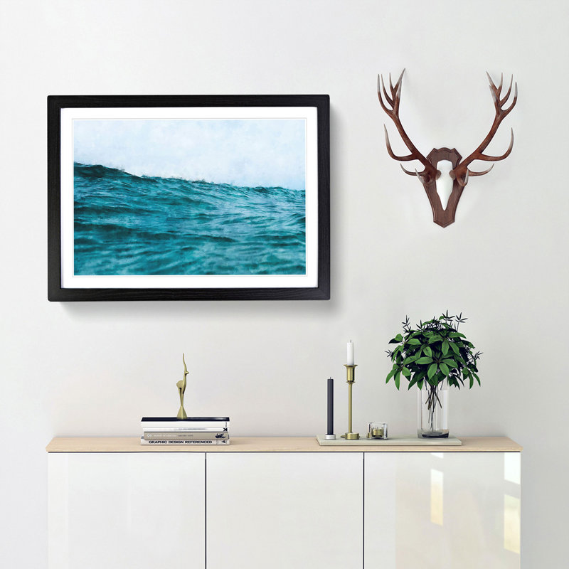 Ocean Wave in Morocco - Framed Print, Black Framed, 45cm H x 63cm W x 2cm D