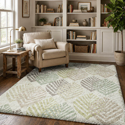 Washable Floral Indoor Rug