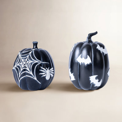 Halloween Spider and Bat Pumpkin