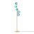 Burness 5-Light 66.9'' Gradient Blue Glass Globes Tree Floor Lamp