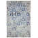 Batik Floral Handmade Tufted Wool Navy/Beige Area Rug