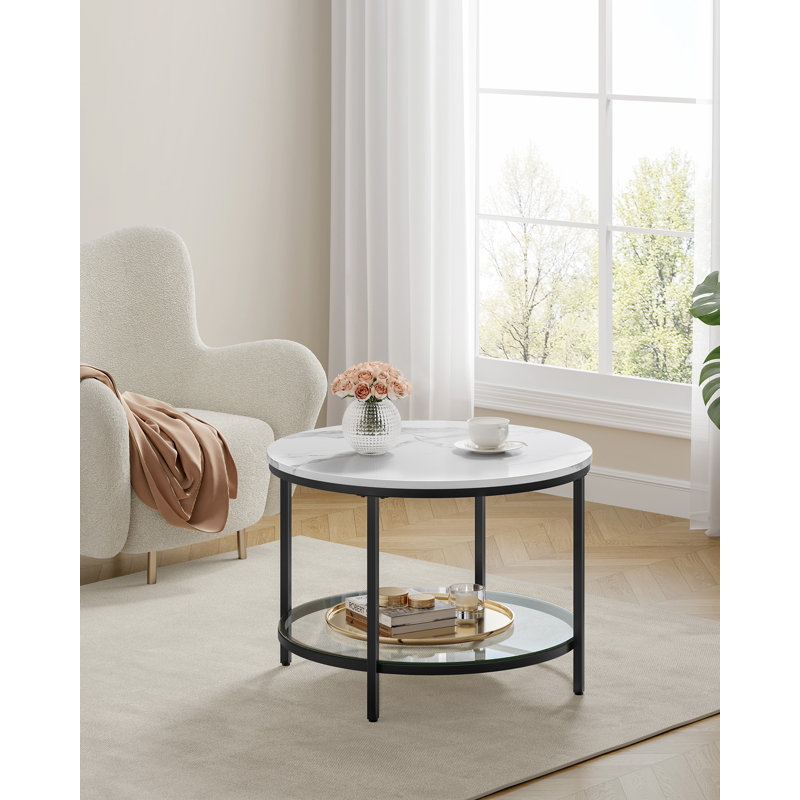 Coffee Table, White, Black
