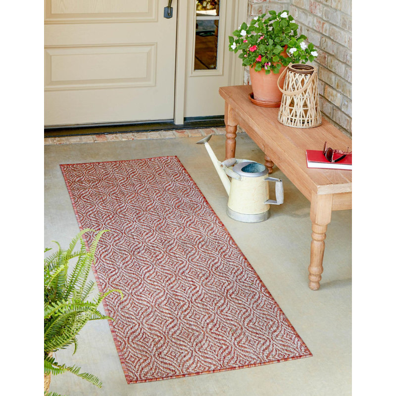Flara Geometric Indoor / Outdoor Rug, Runner 2' x 6'1"