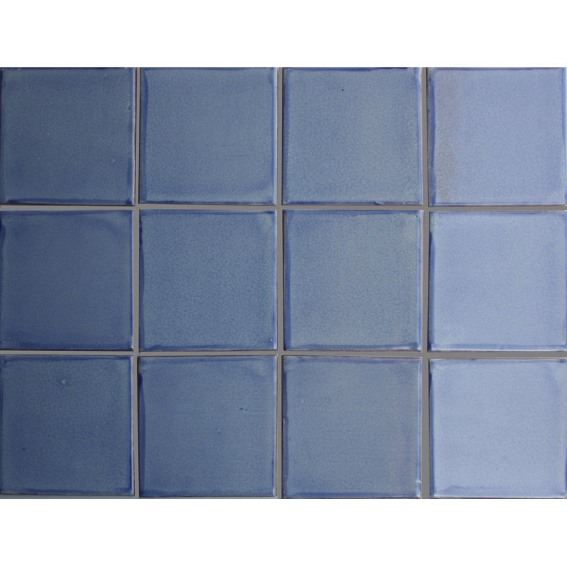 6" x 6" 4pcs TalaMex Mexican Clay Tile Handmade Talavera Backsplash Mosaic, Pure White