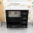 Modern Wooden Freestanding Single Bathroom Vanity with Ample Storage and Ceramic Basin-1069582541