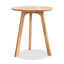 Table de bout ronde - Petite table de bout Table d'appoint Table de chevet Table de chevet pour salon, chambre à coucher et balcon, 100% bois de chêne massif naturel facile à assembler