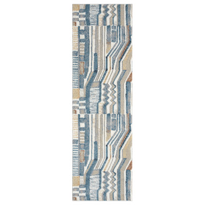 Vista Contemporary Abstract Indoor Machine Washable Area Rug