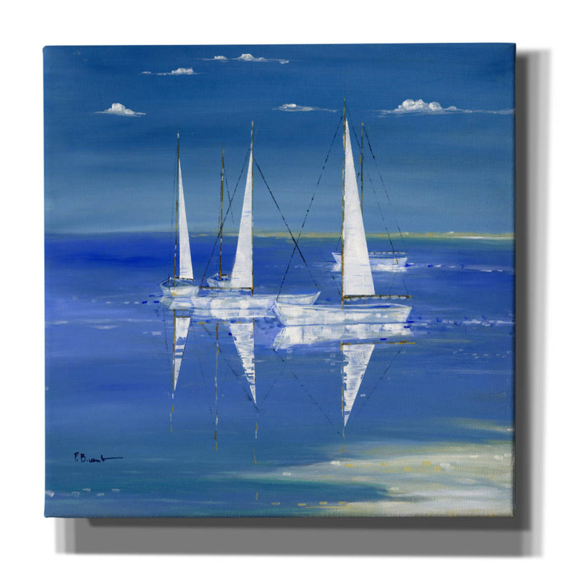 «Serenity Voiliers» par Paul Brent, reproduction d'art sur toile, H 26 po x l 26 po x P 1,5 po