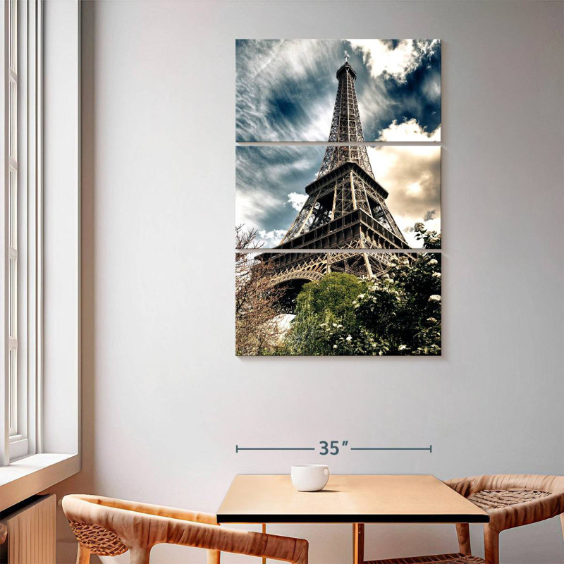 Nicci Eiffel Tower From Below, 65" H x 42" W