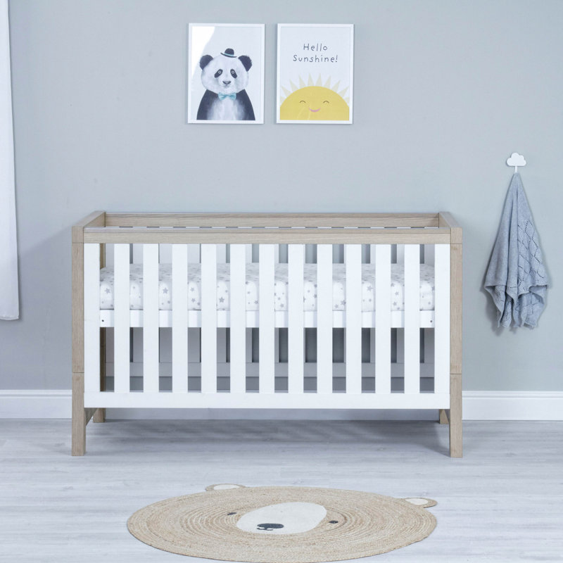 Luno Cot Bed, No, White Oak