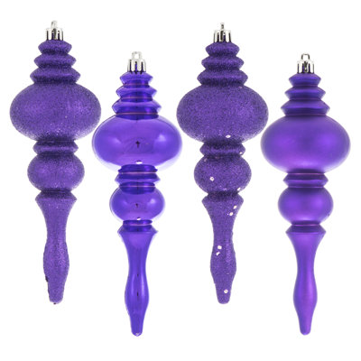 7" 4-Finish Finial Ornament