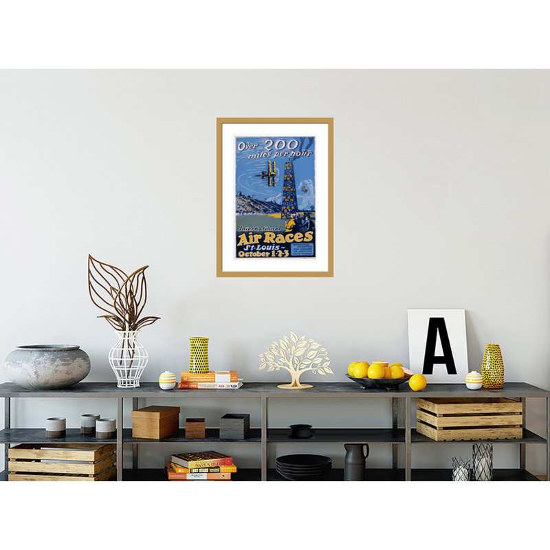«International Air Races» par Carl Dalter, impression giclée encadrée, H 29,5 po x l 21,65 po
