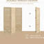 3 Panel Portable Privacy Wall, 4.7' Tall Natural Wood Screen For Home Office With And Efficient Space Utilization Screen, Folding Partition, Material