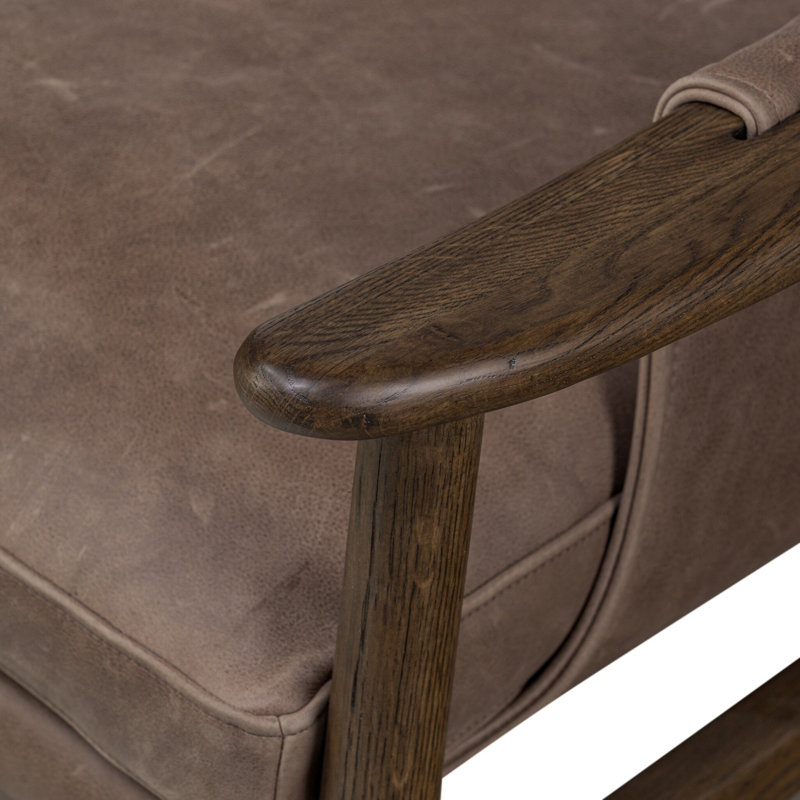 Kimmery Chair-Omari Natural, Palermo Cigar Top Grain Leather, Terra Brown Oak