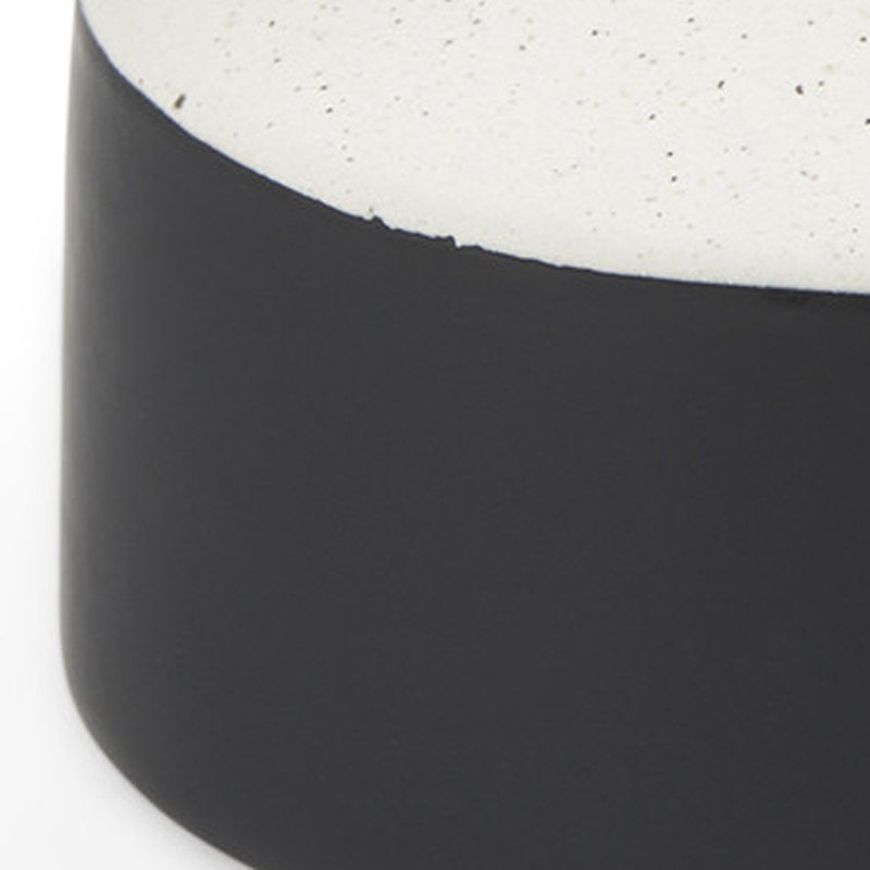 Vase en céramique 10 "noir et blanc