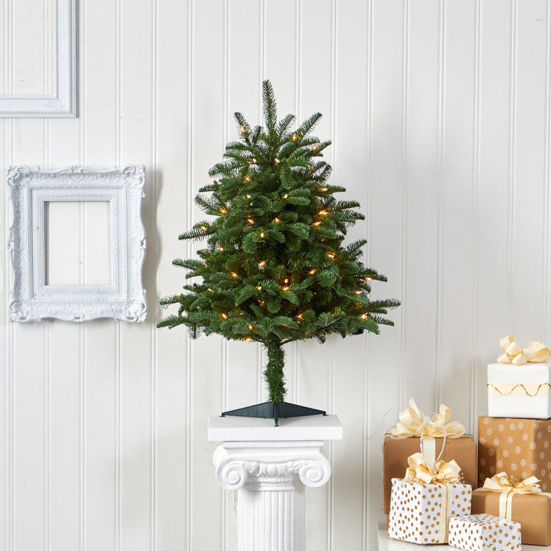 Lighted Artificial Spruce Christmas Tree, 3' H