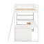 Lit mezzanine simple avec tablettes et bureau-118032713