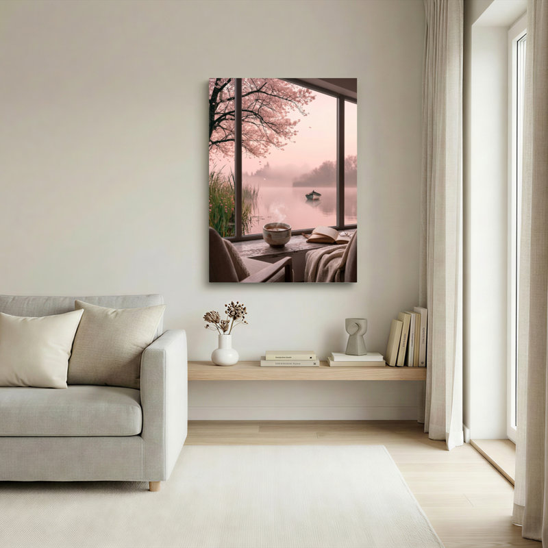 Ensemble de 1 tableau sur toile Fleurs de cerisier, 40"H x 28"W, Wrapped Canvas