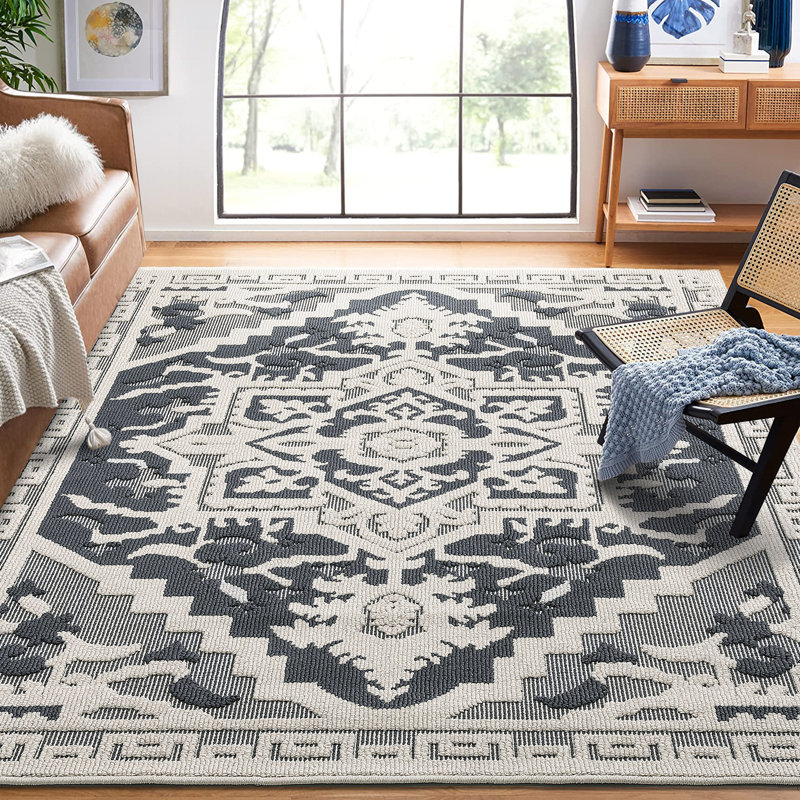Vintage Floral Area Rug Washable Non Slip Low Pile Carpet Mark Resistant Soft Collapsible Vintage Accent Throw Rug Living Room Bedroom Dining Room Office Home Decor