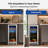 Euhomy 15'' W 3.2 Cu Ft 130 Cans Beverage Refrigerator - Freestanding/Built-In/Under Counter Cooler With Tempered Glass Door & Reversible Handle, Stores Beer, Wine, Drinks