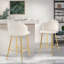 Tabouret de bar et de comptoir en velours (ensemble de 2)-635009422