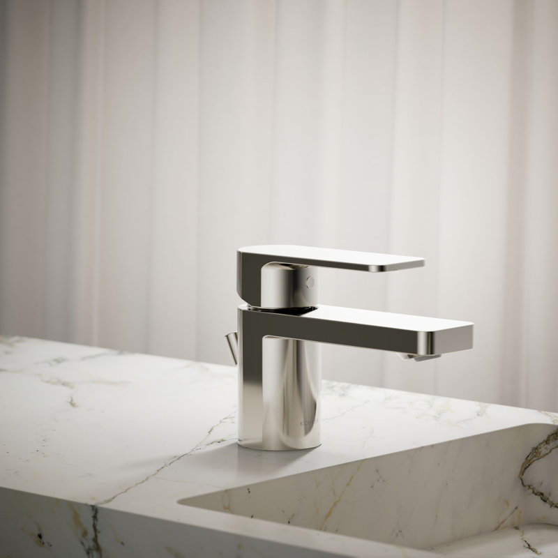 Parallel Single Hole Bathroom Faucet, Polished Nickel