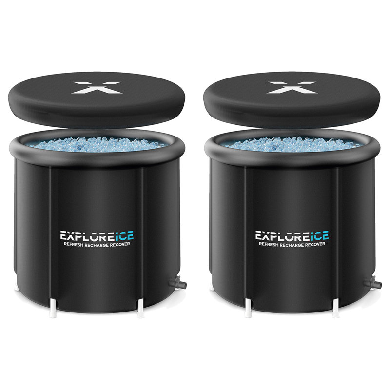 Ensemble de 2 baignoires plongeantes pour l'extérieur Explorer Ice Bath Pro Max XL, noir