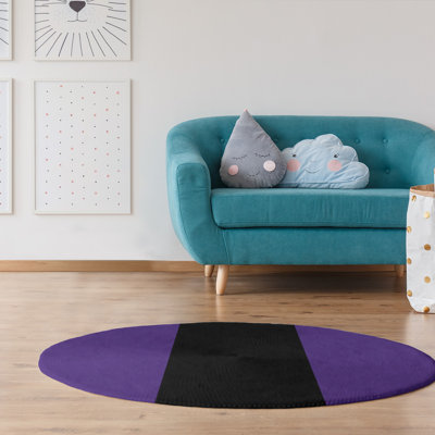 Tapis mauve/noir