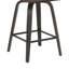 Werth 35,5 po H Tabouret de bar pivotant en bois brun foncé à hauteur de comptoir avec siège en similicuir-125262724-125262721