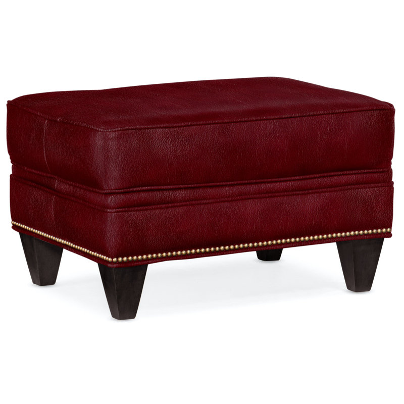 Reddish Ottoman, French Natural, Plantation, Rio Mineral Genuine Leather