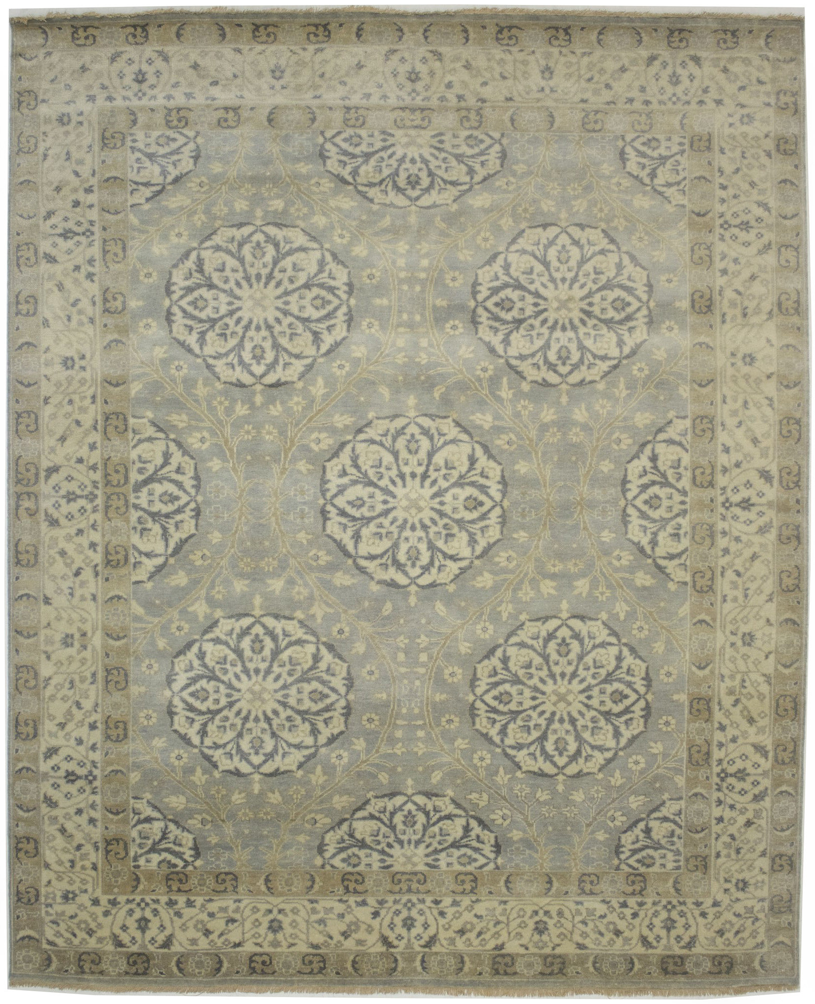 ADMINRUGS Hand Knotted Wool Gray/Cream/Brown Rug Wayfair