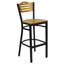 Joyeta 30" Square Laminate Table Set with 4 Metal Barstools - Vinyl Seat
