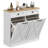 Tilt Out Laundry Hamper Cabinet, Bathroom Storage Cabinet with 2 Removable Baskets and 2 Drawers-1858983075