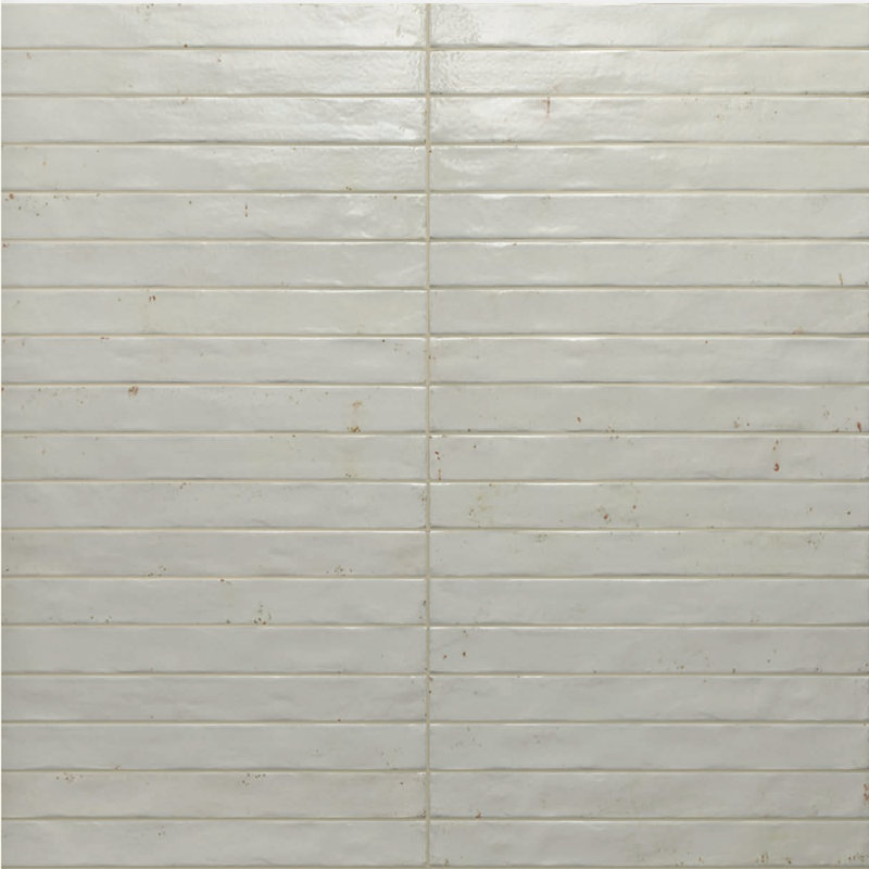Color Wheel | 2"x 18" Porcelain Brick Look Wall Tile, White