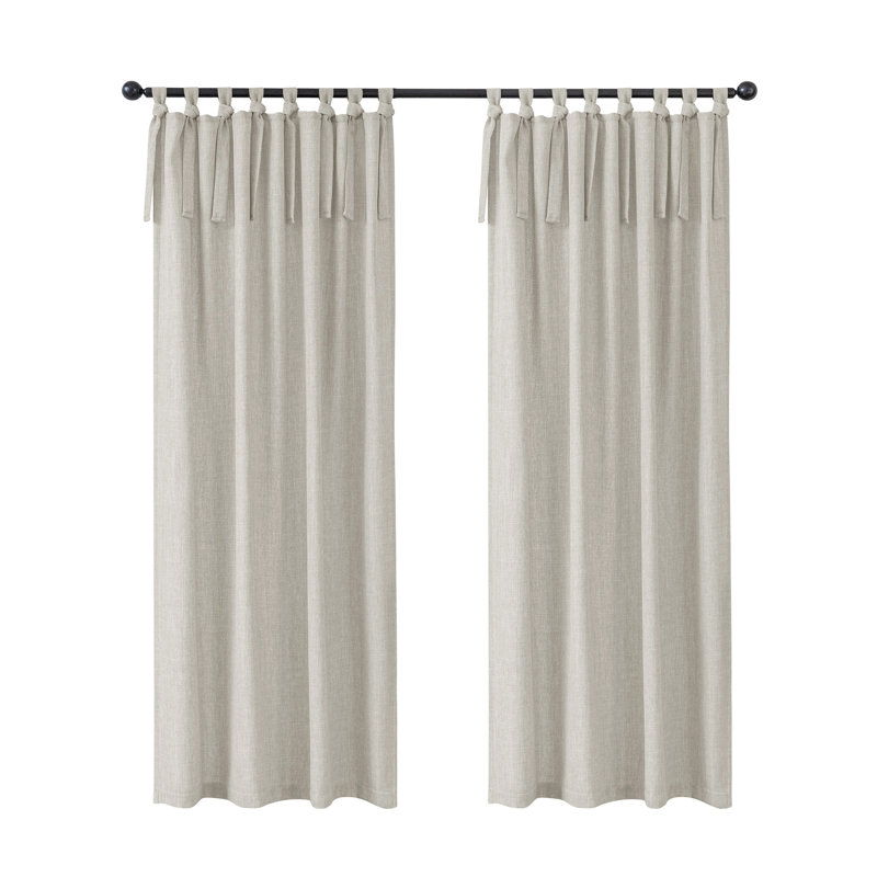 Paire de rideaux filtrant la lumière Linen, Naturel, L 52 po x L 108 po