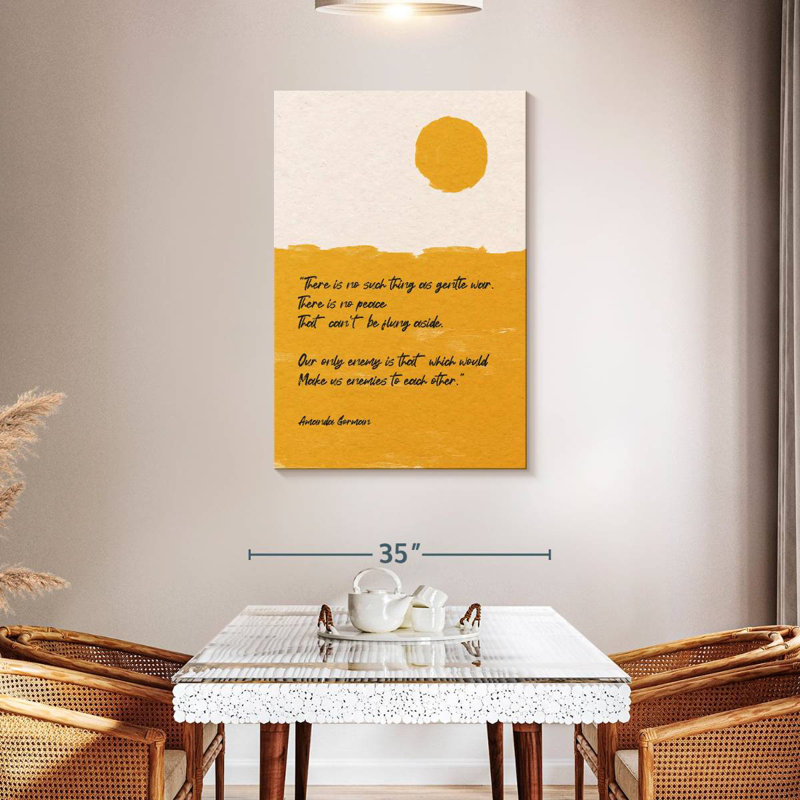 Tergel Gentle War Quote, 45" H x 30" W