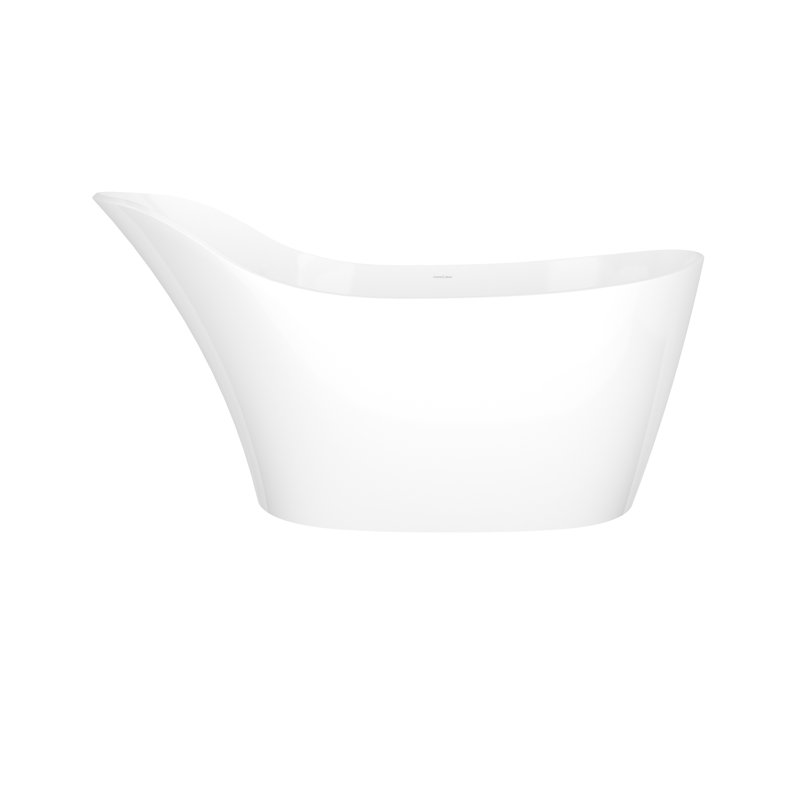 Amalfi 64.25" x 31.25" Freestanding Soaking Bathtub, Gloss White