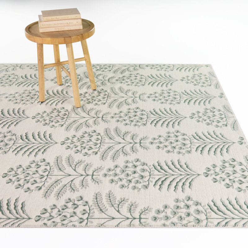 Tapis transitionnel bleu Cypress, 5 pi 3 po x 7 pi