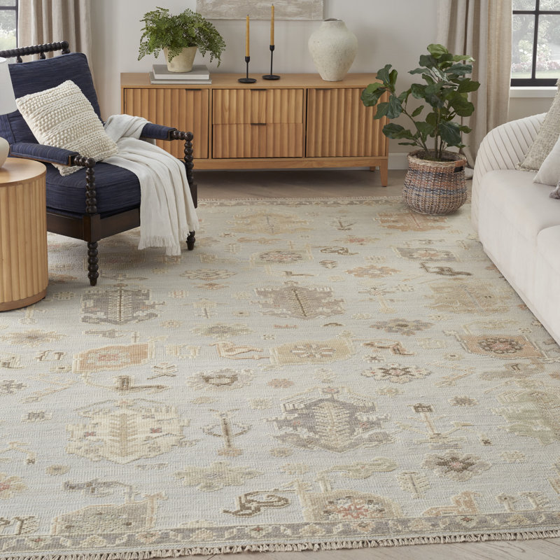 Nourison Teruyo 9' x 12' Light Blue Vintage Indoor Rug, Rectangle 9' x 12'