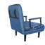 Chaise pliante au lit - Revêtement en lin bleu, structure en métal, angles confortables pour se reposer dans plusieurs petits espaces en tissu convertible, fabrication, repose-pieds réglable