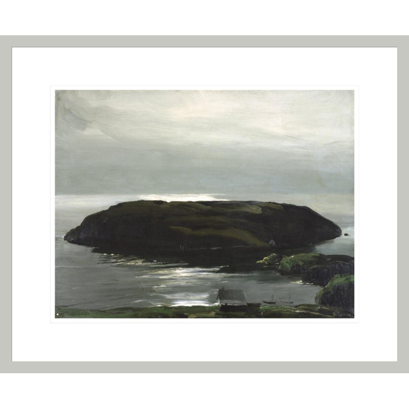 «An Island in the Sea» par George Wesley Bellows - impression giclée encadrée, 17.75" H x 21.48" W