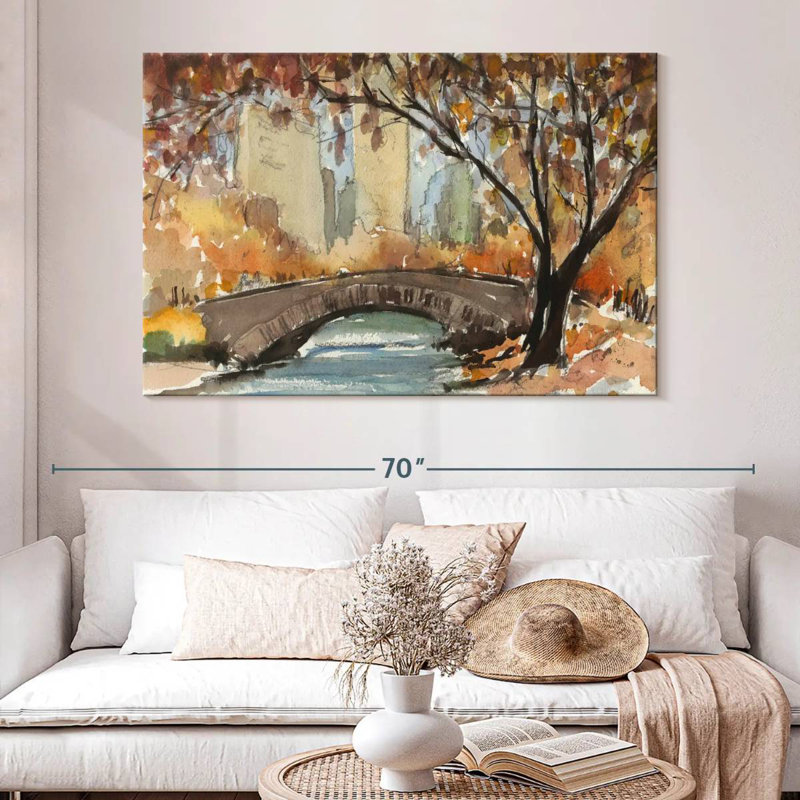 Autumn in New York Study I, H 34 po x l 51 po