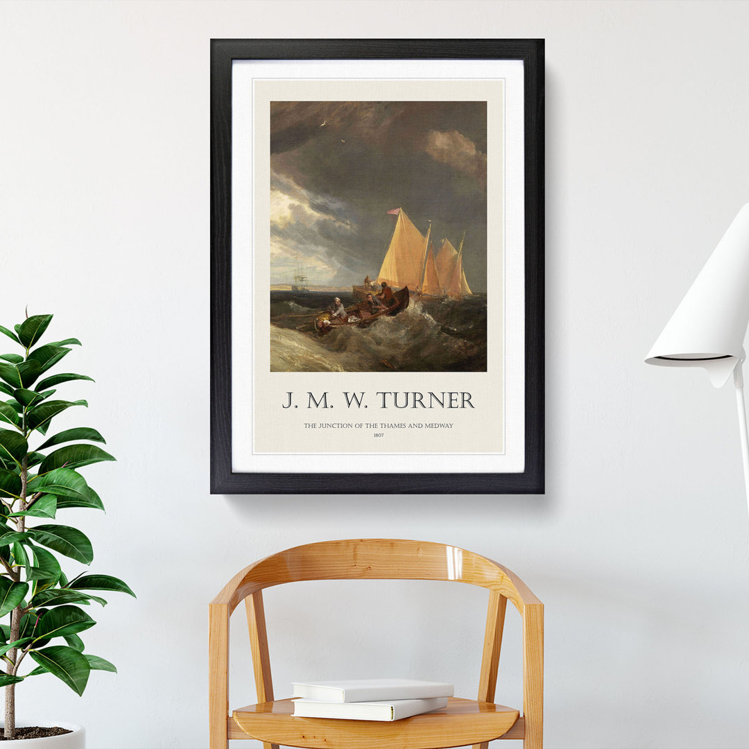 The Junction of the Thames by Joseph-Mallord William Turner - Picture Frame Painting