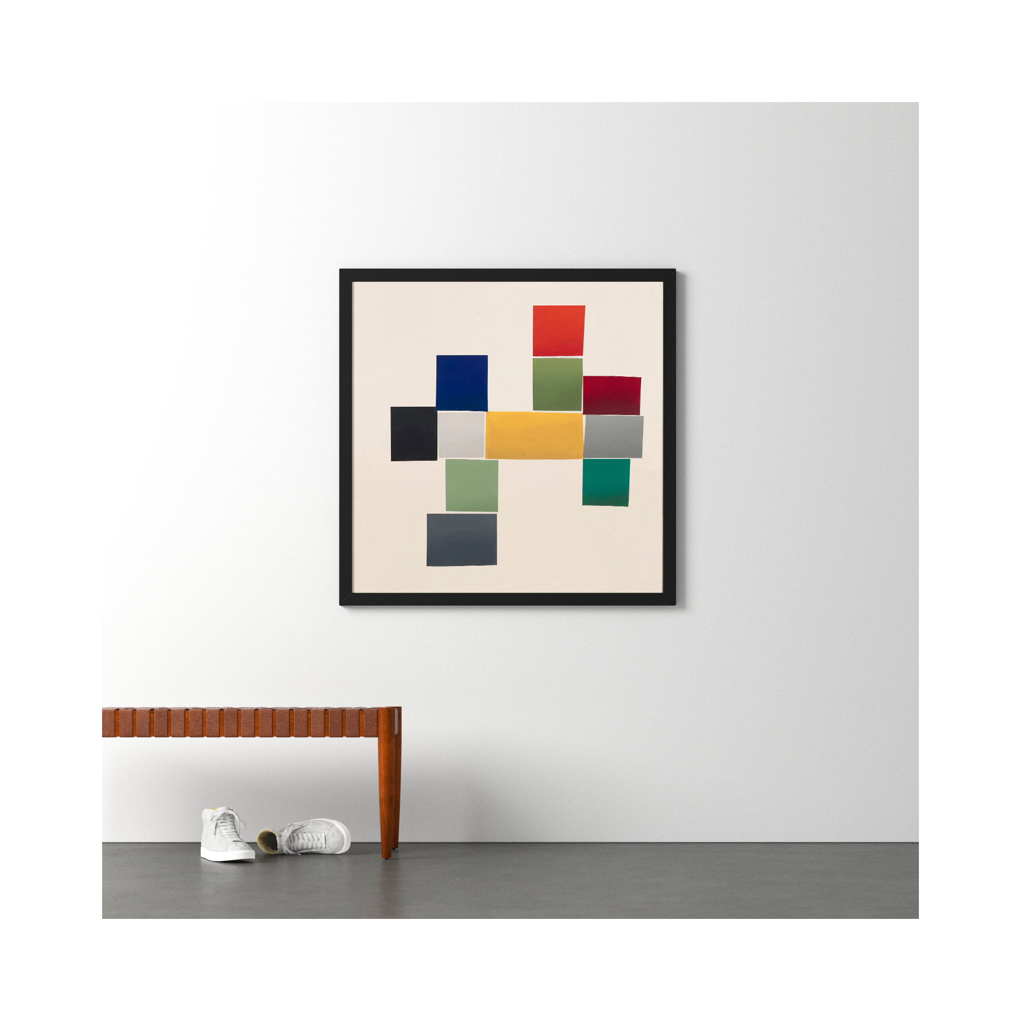 Jewels 1 by Lee Lessem, 44" W x 44" H, Black Framed