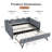 Linen Upholstered Gingham Daybed With Trundle, Usb Charging Port & Wave-Shaped Design, No Box Spring Needed-994584002
