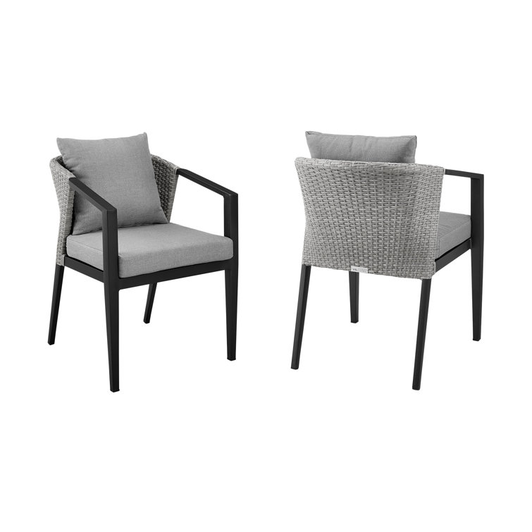 Outdoor Rope Grey Cushioned Arm Chair