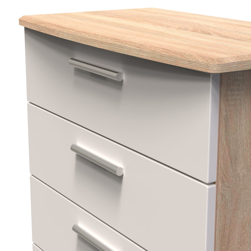 Borgeson 77cm W 4 - Drawer Chest of Drawers, Beige