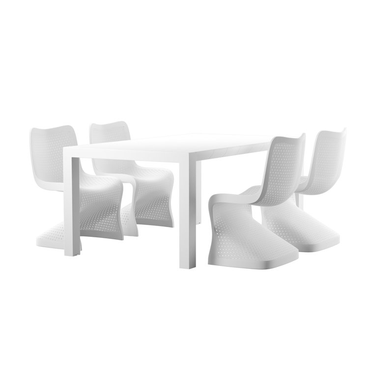 Farrah 86'' Rectangular 4 - Person Outdoor Dining Set