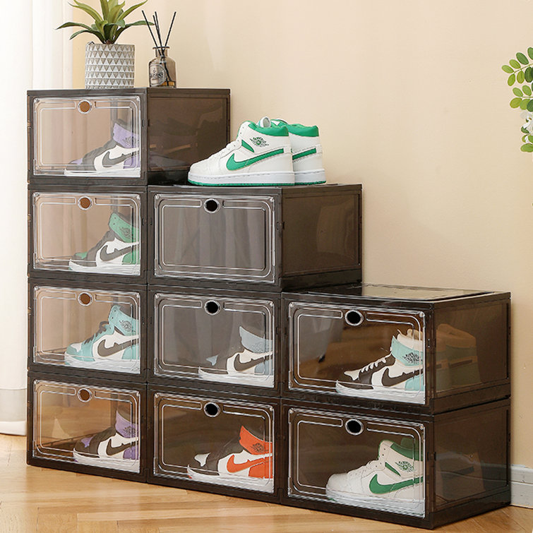 Rebrilliant 12 Pair Stackable Shoe Storage Cabinet & Reviews